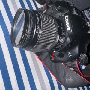 Canon EOS Black Camera with Lens